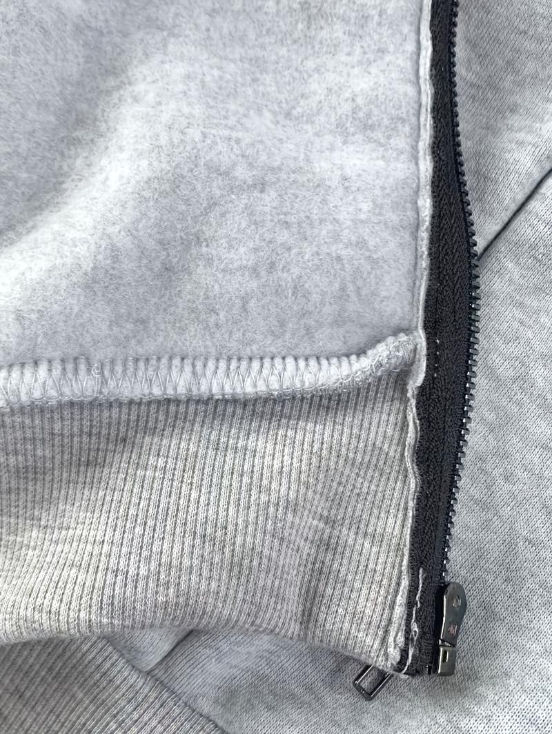 1pc TNZI men's full zipper windproof mask hoodie long-sleeved jacket versatile and fashionable urban style, with zippers and pockets - warm, windproof and durable, suitable for daily or outdoor autumn/winter wear