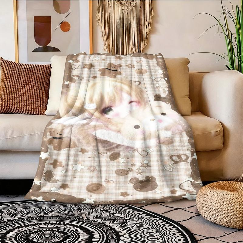 Sweet Girl Exclusive Harajuku Style Wall Hanging Cloth, Flannel Blanket, Suitable for All, Daily Business Essential Item