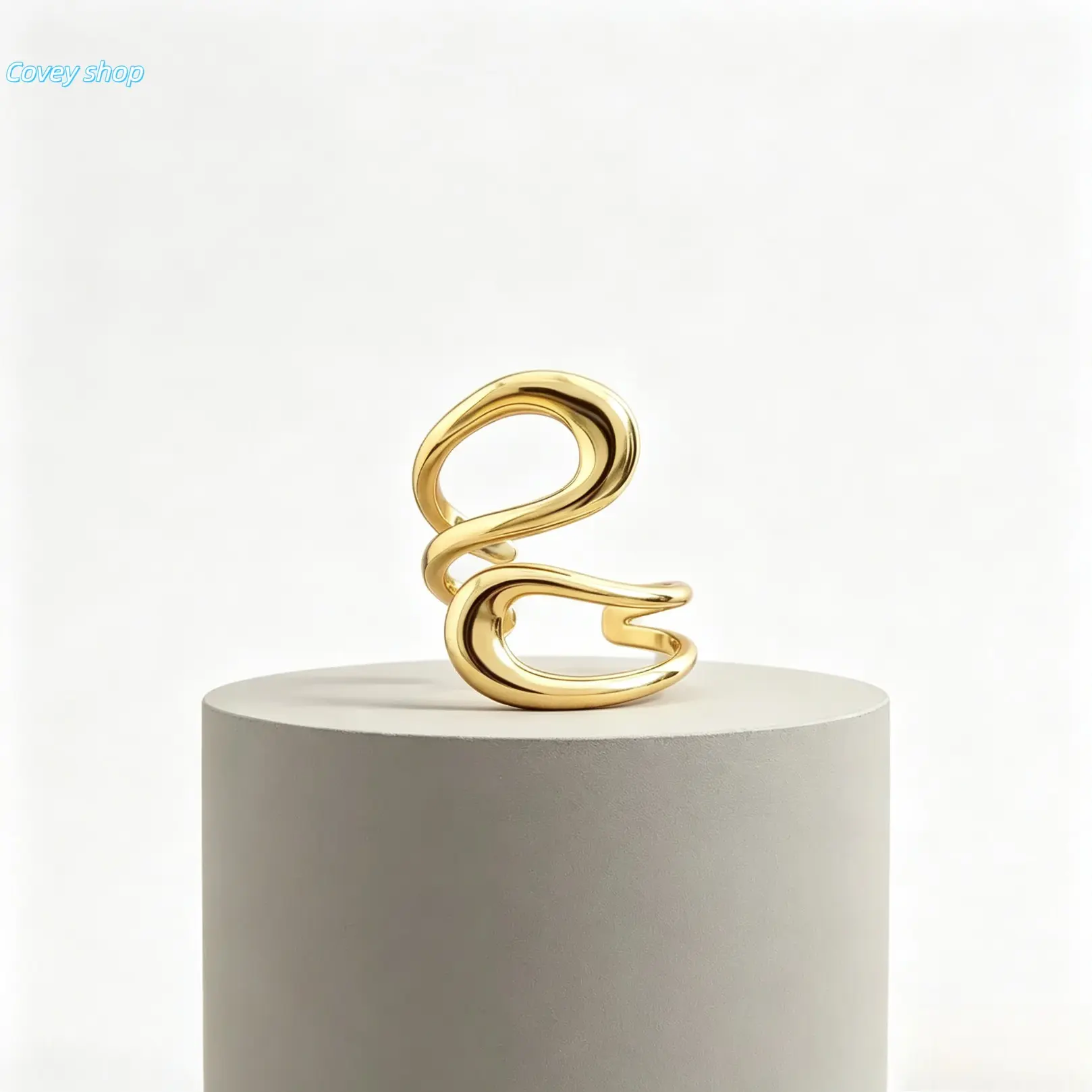 Minimalist Geometric Open Cuff Bangle For Women, Polished Metallic Curve Bracelet, Elegant All-Match Jewelry Suitable For Daily Outfits, Party Occasions And Delicate Birthday Gifting