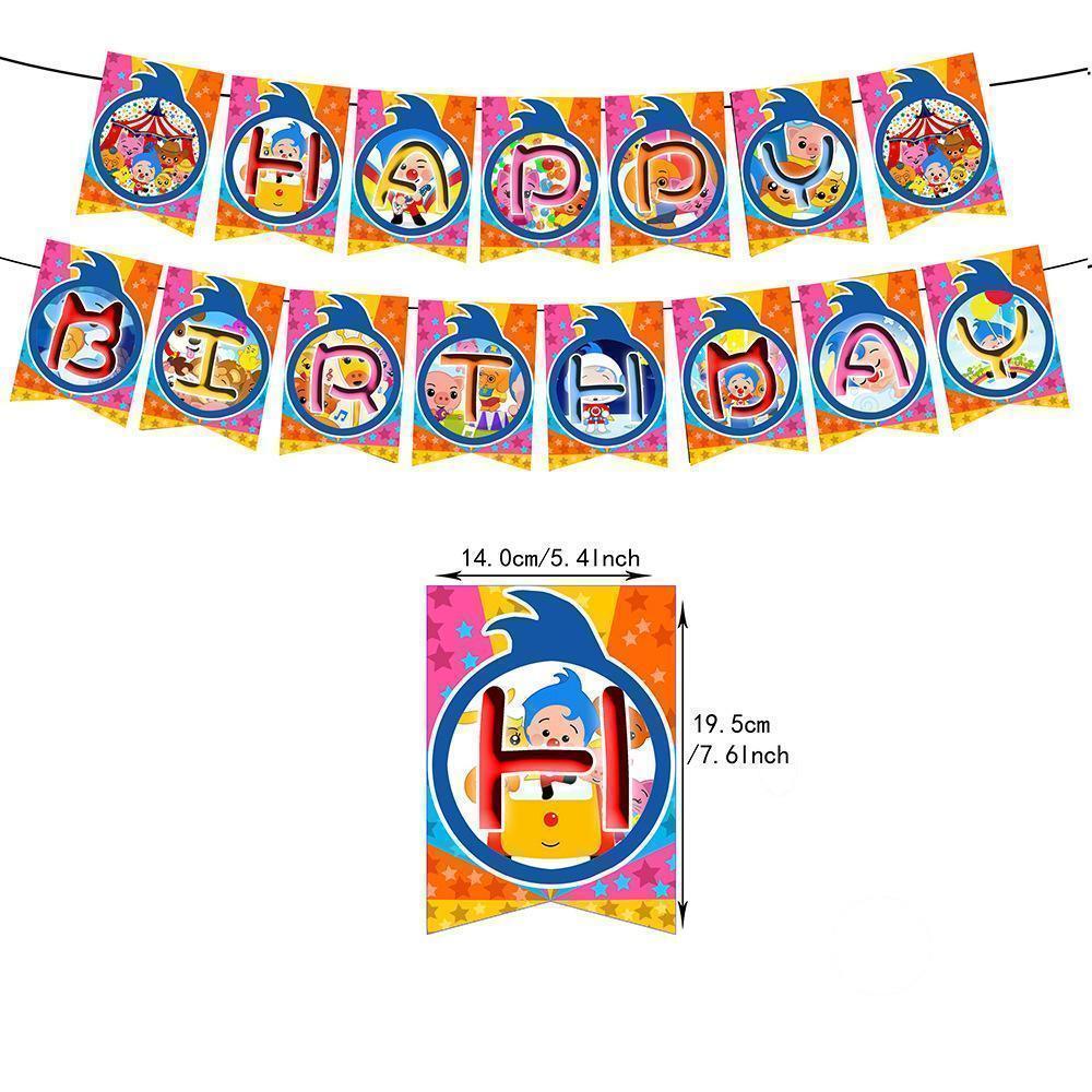 Plim Joker Birthday party clown balloon banner, baby shower, children's favorite party supplies