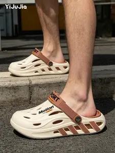 Men's Breathable Slipper Sandals, Outdoor Summer Slippers, Soft Sole Comfort, Anti-Slip & Odor-Resistant, Suitable for Driving & Outdoor Use, Versatile Summer Footwear
