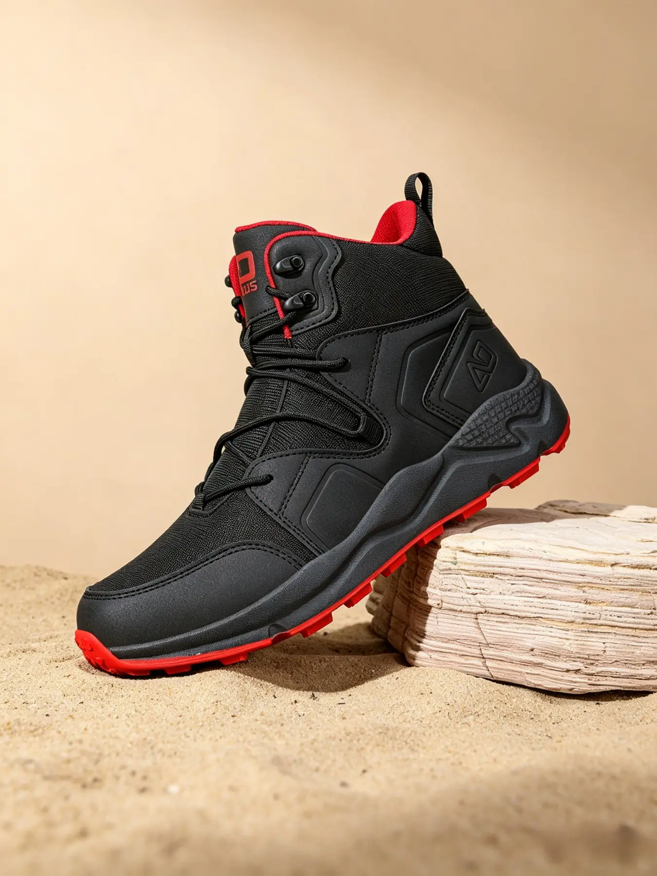 2026 New High-Top Outdoor Hiking Boots, Men's Durable Anti-Slip Tactical Work Shoes, Breathable Outdoor Footwear, Breathable Waterproof Desert Combat Boots, Outdoor Trekking Footwear