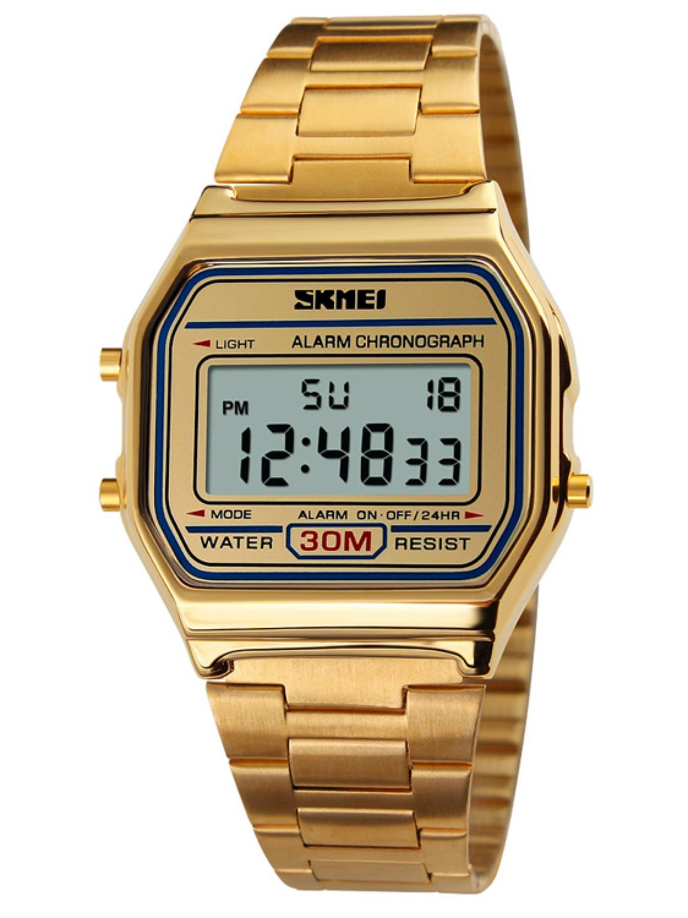 Skmei Square Electronic Watch, Urban Fashion Wristwatch, Modern Waterproof Watch, 30m Waterproof, Luminous Display, Alarm Stopwatch, Full Features, Multiple Colors Available