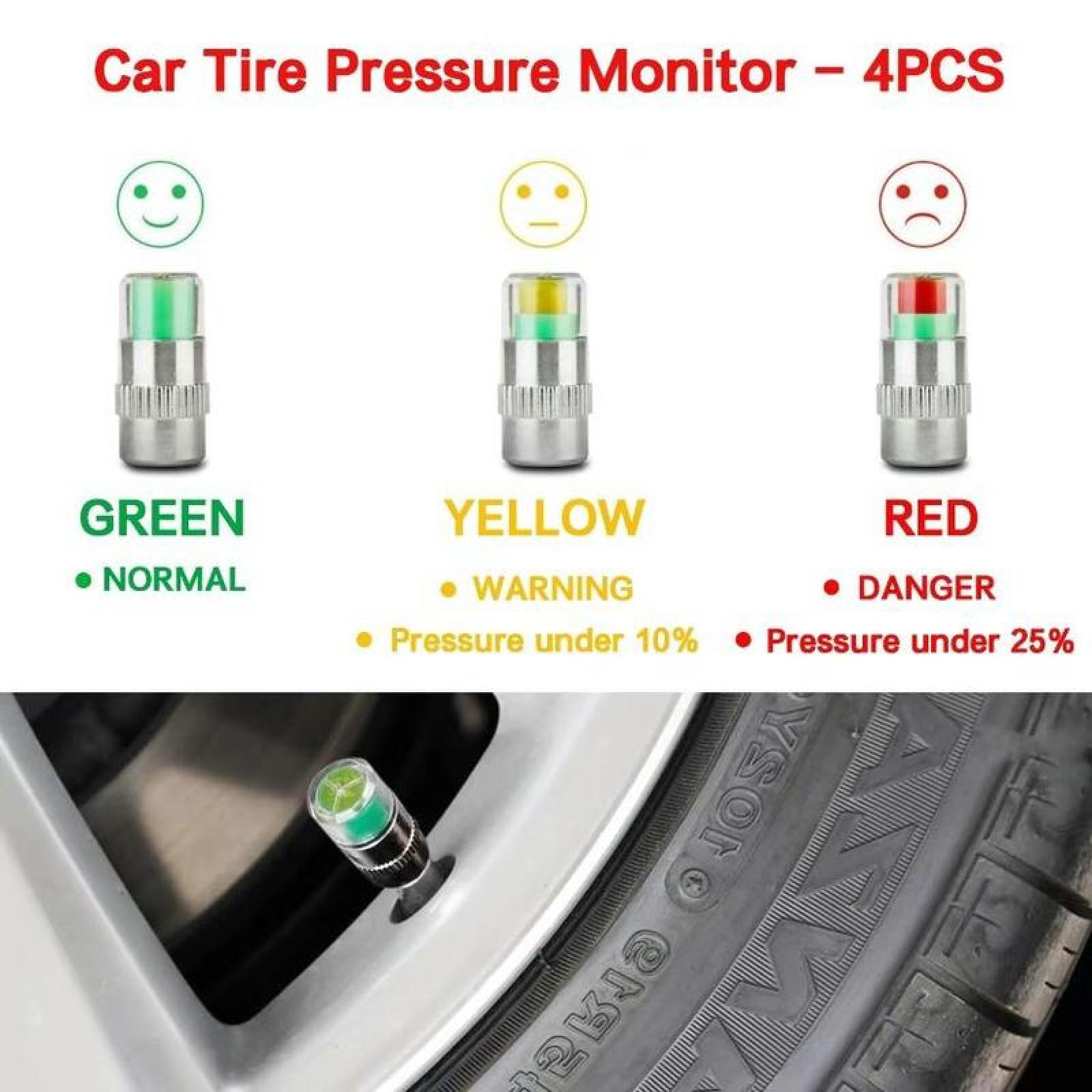 4/8Pcs Car Tire Pressure Monitor Valve Stem Caps Sensor Indicator Easy to Read 3 Color Eye Alert( 2.2Bar 32-to-35 PSI) 4/8Pcs Car Tire Pressure Monitor Valve Stem Caps Sensor Indicator Easy to Read 3 Color Eye Alert( 2.2Bar 32-to-35 PSI)