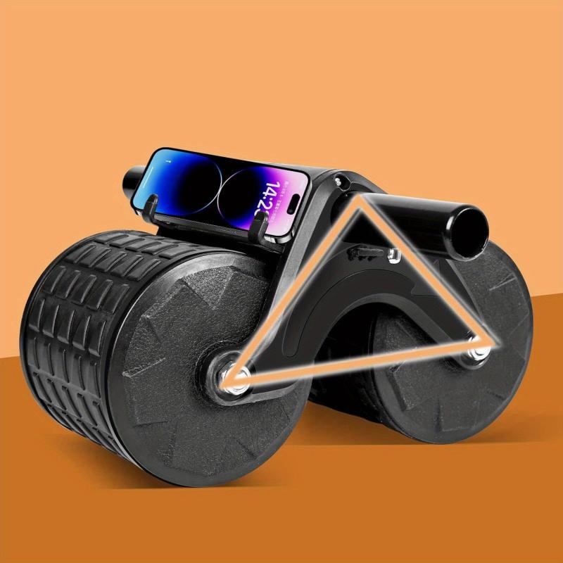 2-in-1 durable silicone abdominal roller with automatic rebound and elbow support - abdominal roller, no batteries required, for core strength, home gym equipment, women's exercise equipment