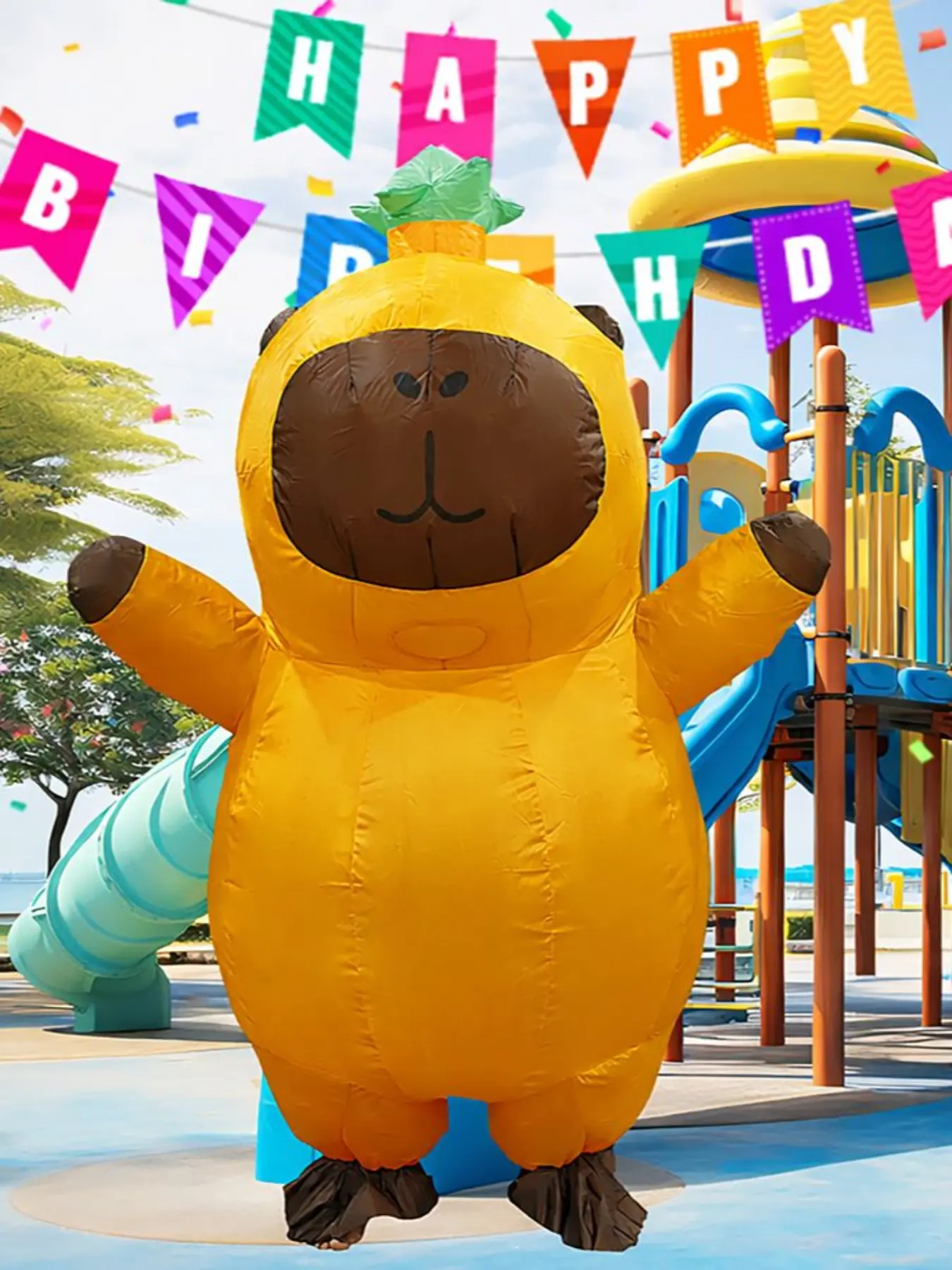 Capybara Inflatable Costume for Adults, Funny Blow Up Suit for Party Cosplay, Halloween Costumes for Adults, Fun Inflatable