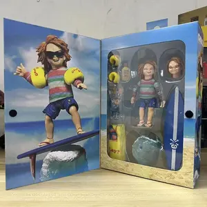Child's Play Surf's Up Chucky Ultimate Action Figure Collectible Horror Doll Model With Accessories For Horror Collectors