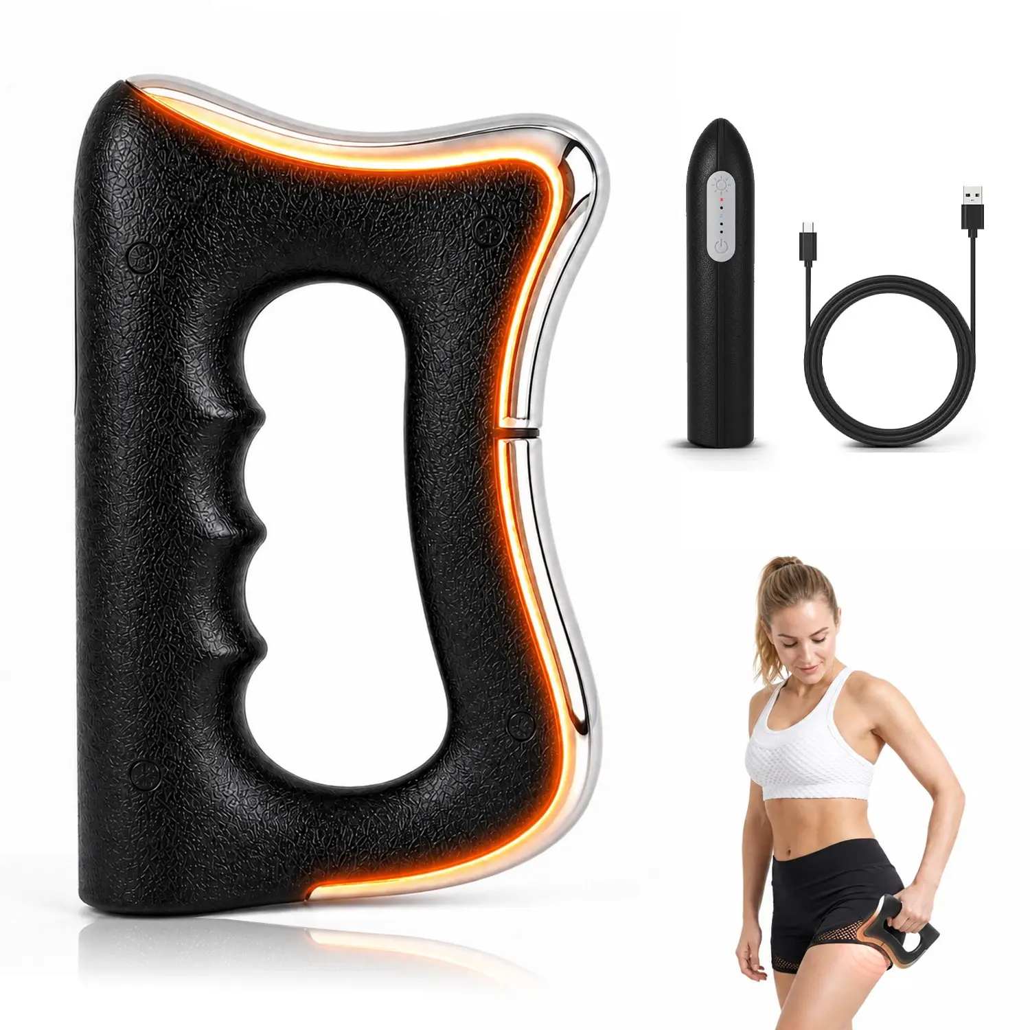 Multifunctional Electric Myofascial Massager, Portable USB Rechargeable, Adjustable Vibration, Full Body Massage for Back, Legs, Buttocks, Muscle Massagers