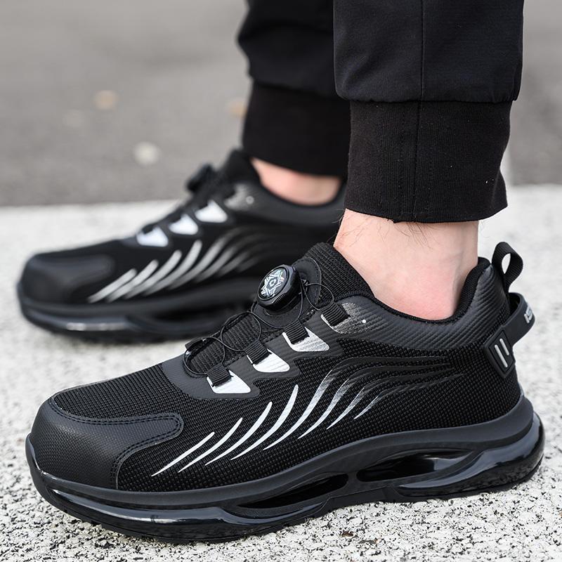 Steel Toe Shoes for Men Women Composite Toe Work Sneakers Indestructible Safety Tennis Shoes Lightweight Breathable Construction Sneakers Puncture Proof Air Cushion Ergonomic Design