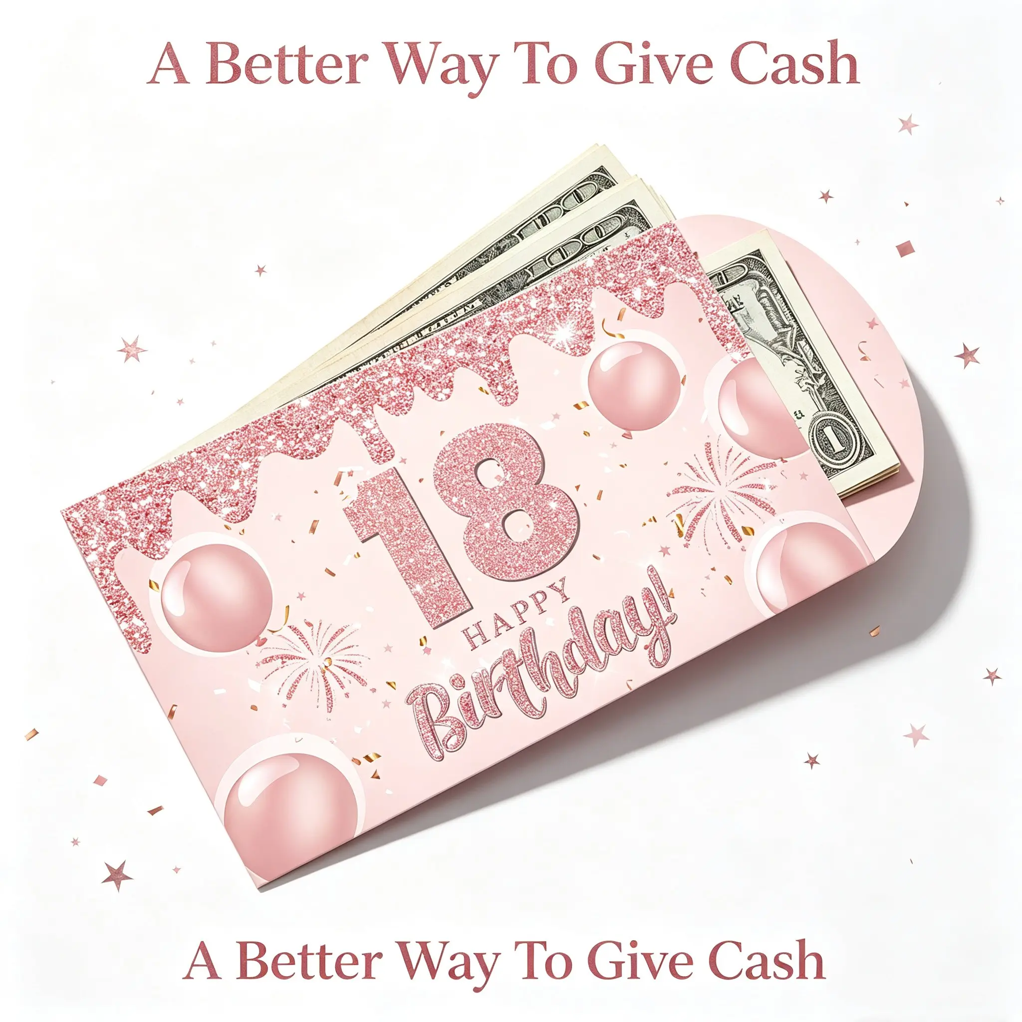 Birthday Cash Gift Envelope, Large Happy Birthday Money Holder for Cash, Gift Cards & Surprise Birthday Gifts for Kids, Teens & Adults