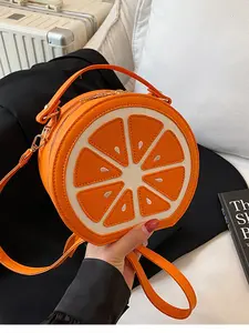 Girls' Cute Crossbody Bag, New Creative Fruit Design Handbag, Stylish Shoulder Bag for Casual Outing, Trendy Small Square Bag