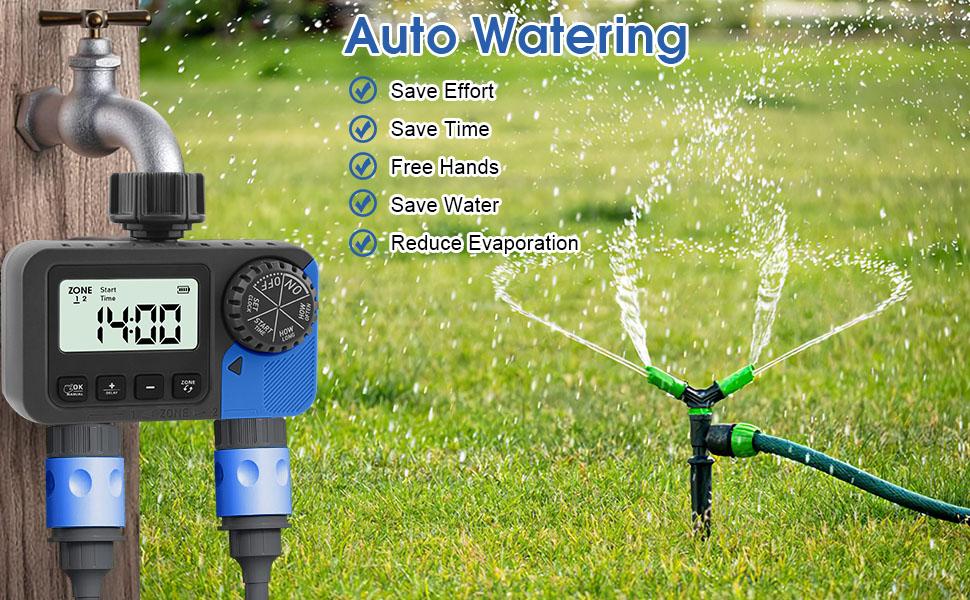 Sprinkle Timer Timer for: Irrigation Timer System for Yard Lawn with 2 Outlets - Programmable Timer
