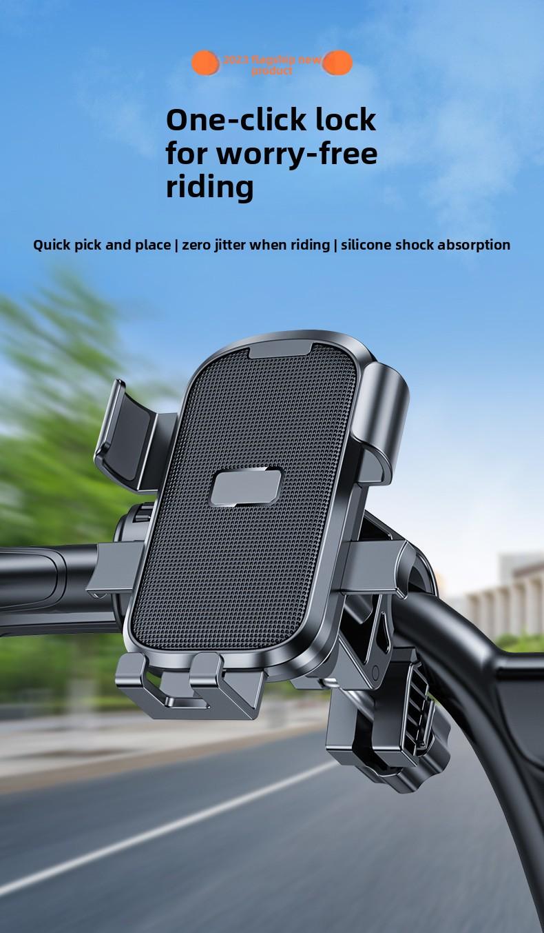 Motorcycle, electric vehicle, mobile phone navigation support, universal for bicycles and electric scooters magnetic mount