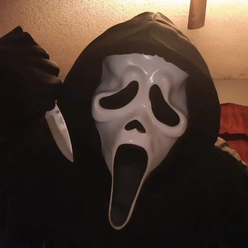 Halloween cosplay horror funny screaming ghost face mask scary headgear adult party props latex NPC costume