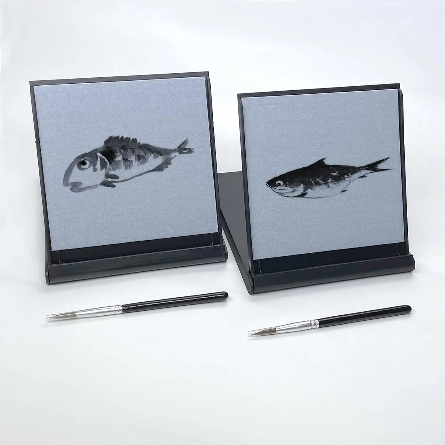 2 Pack Parallel Halo Water Drawing Board Mini Zen Buddha Meditation Drawing Board Paint with Water for Relaxation, Small Travel Size Magic Drawing Watercolor with Brush