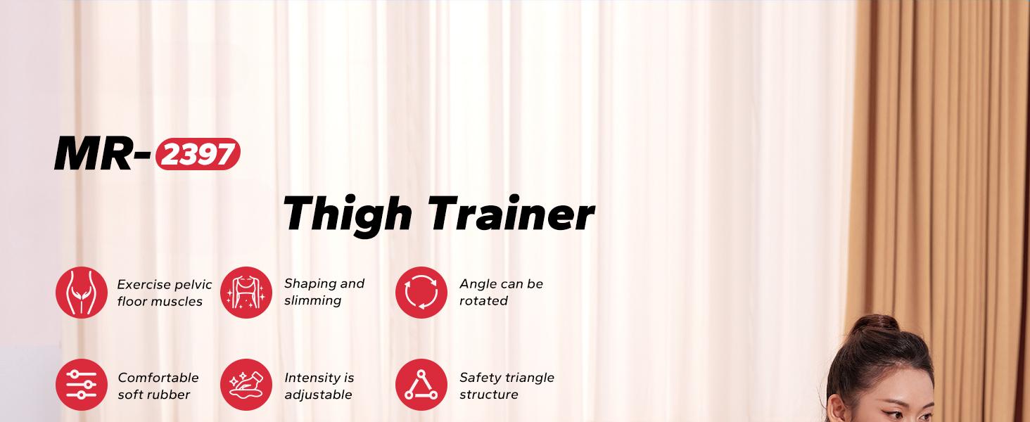 Thigh Trainer, Pelvic Floor Exercise Devices with Display Counter, Inner Thigh Exerciser for Women, Home Fitness Equipment for Hip/Leg/Butt