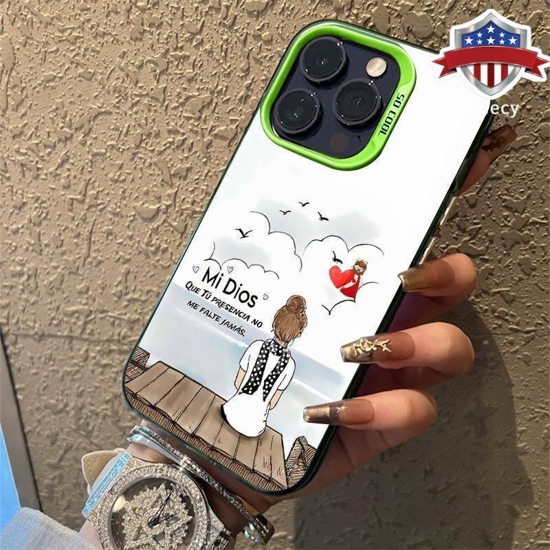 Heavenly Hope Pattern Phone Case for iPhone 17 16 Pro Max 15 Plus 14 13 12 11  Air XR XS Shockproof Non Slip Military-Grade Protective slim Cover Cellphone Casing