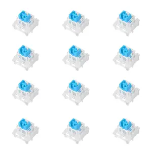 Keyboard Switches, 12 count Blue Keyboard Clicker  3 PIN Mechanical Keyboard  Clicky Accurate Typing,  Keyboard Switches for LED Mechanical Gaming Keyboard