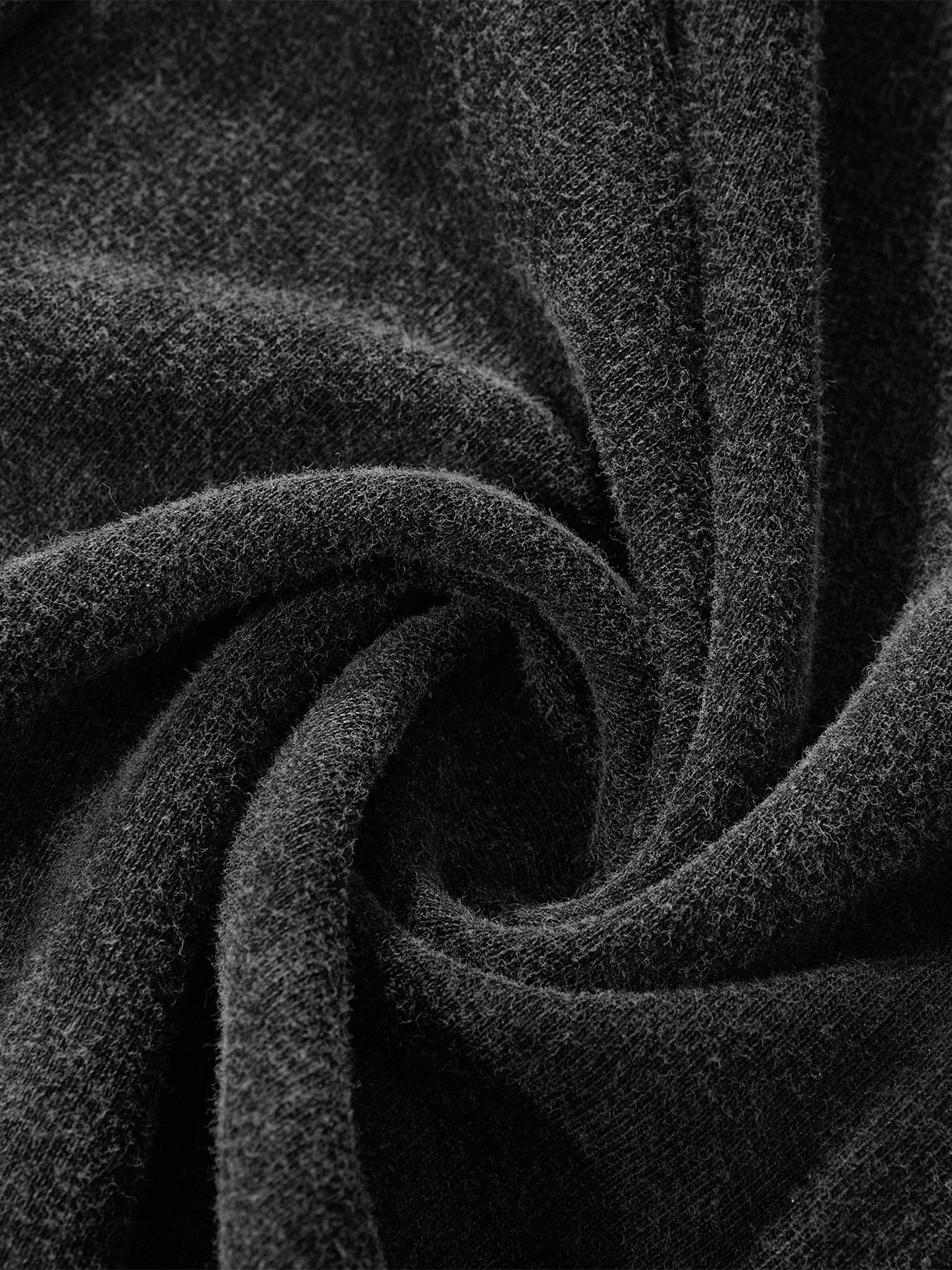 Men's Streetwear Cotton Joggers, Loose Fit Elastic Waist Knit Pants, Casual All-Season Woven Fabric, Daily Wear Fashion