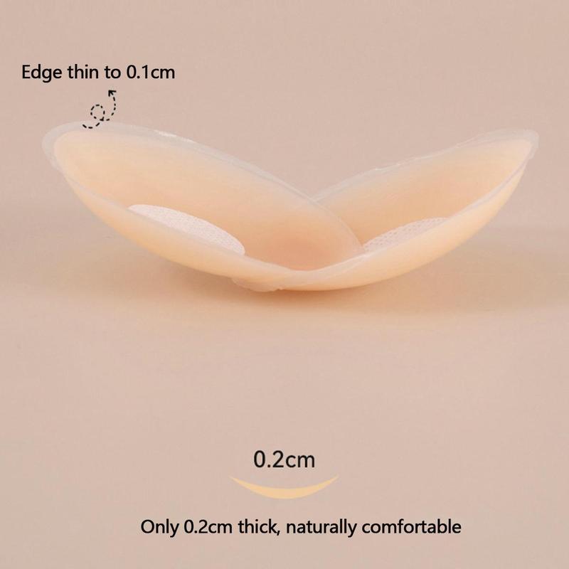 AWAYTR Nipple Cover for Women Sticky Adhesive Silicone Pasties Waterproof Reusable Pasty Nipple Cover with Travel Bag 1/3/5Pair
