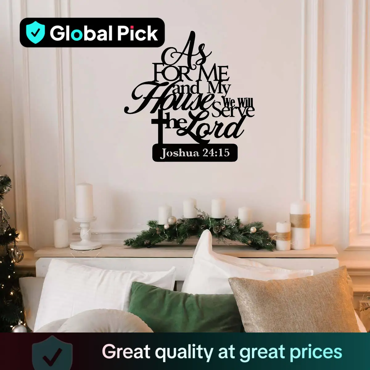 Letter Pattern Wall Art, 1 Count Religious Decor with Poetry, Unique Home Decor, Office Hanging Decor, Perfect Gift, Ornaments