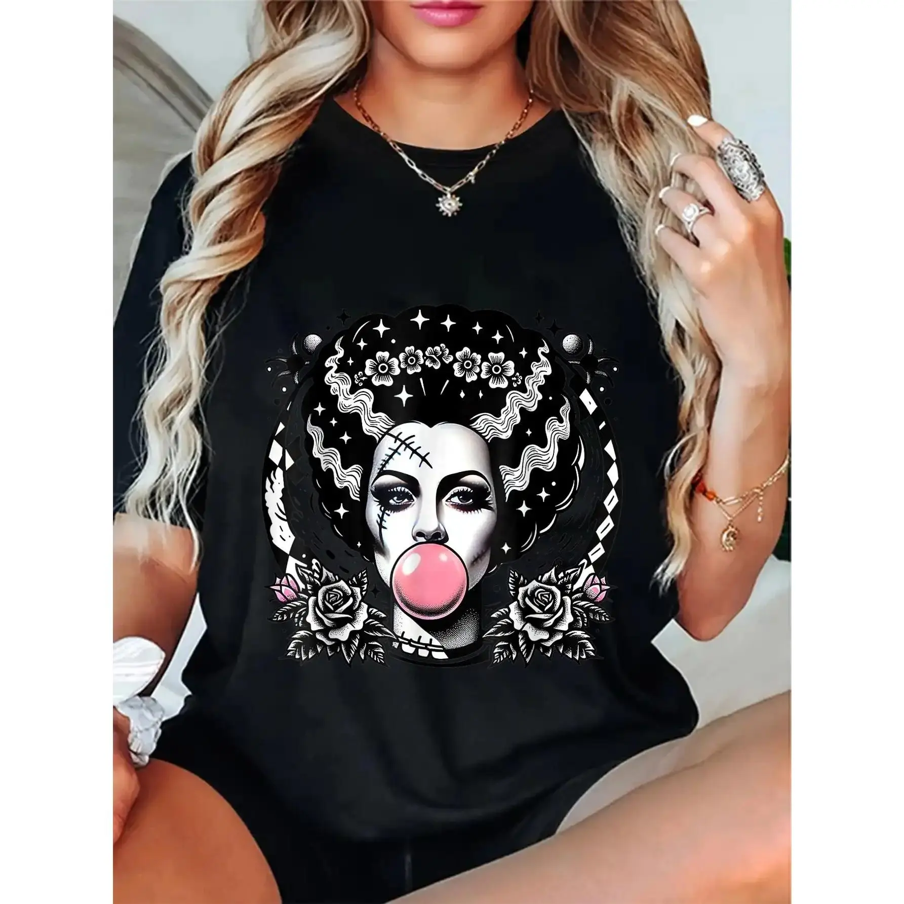 Unisex Bride of Frankenstein Bubblegum Monster Halloween Costume T-Shirt