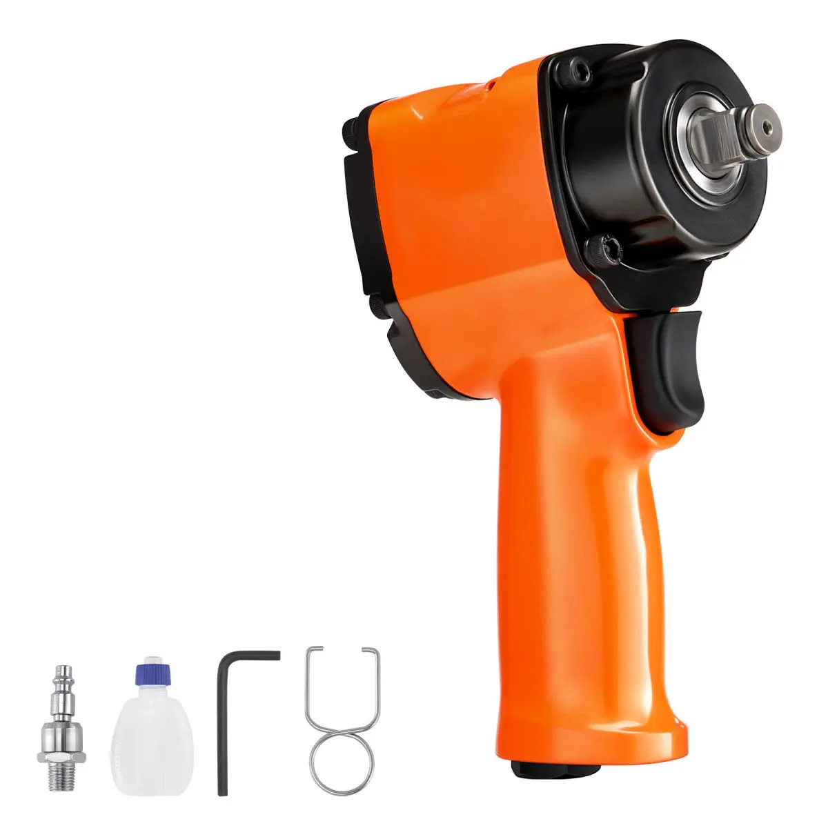 1/2-Inch Air Impact Wrench, Up to 738 ft-lbs Nut-busting Torque, Stubby Size & Lightweight Pneumatic Impact Gun for Auto Repairs and Maintenance