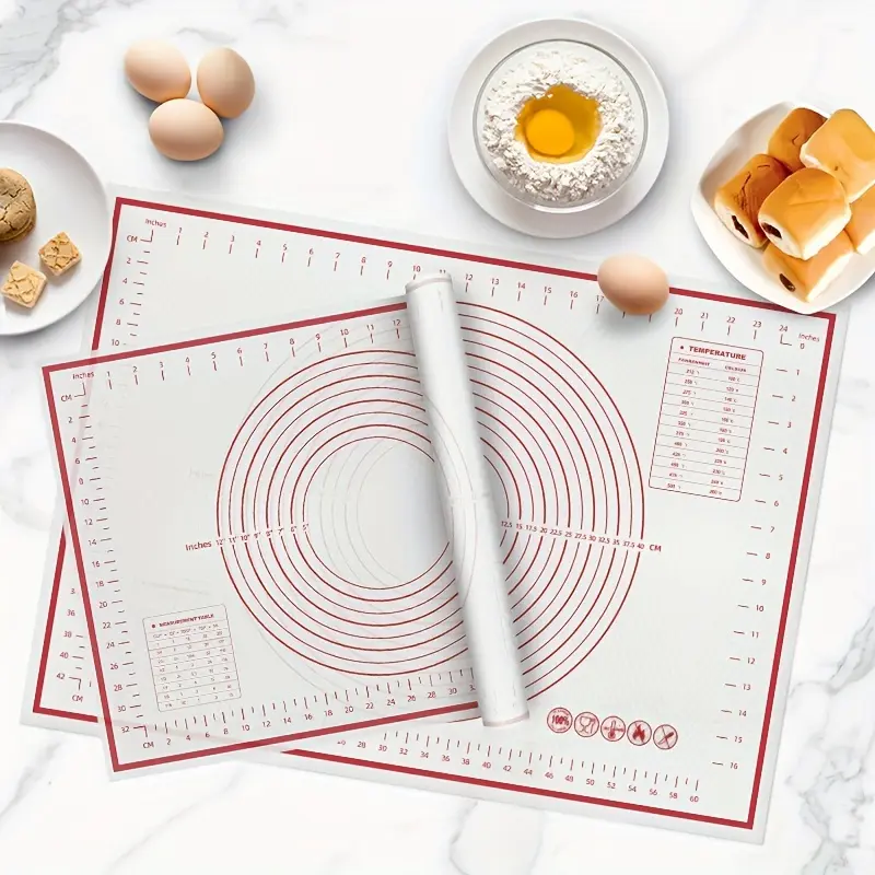 1 Piece, Kneading Mat, Pastry Mat, Non-slip Baking Mat with Size, Counter Mat, Dough Rolling Mat, Pie Crust Mat, Easy To Store and Clean