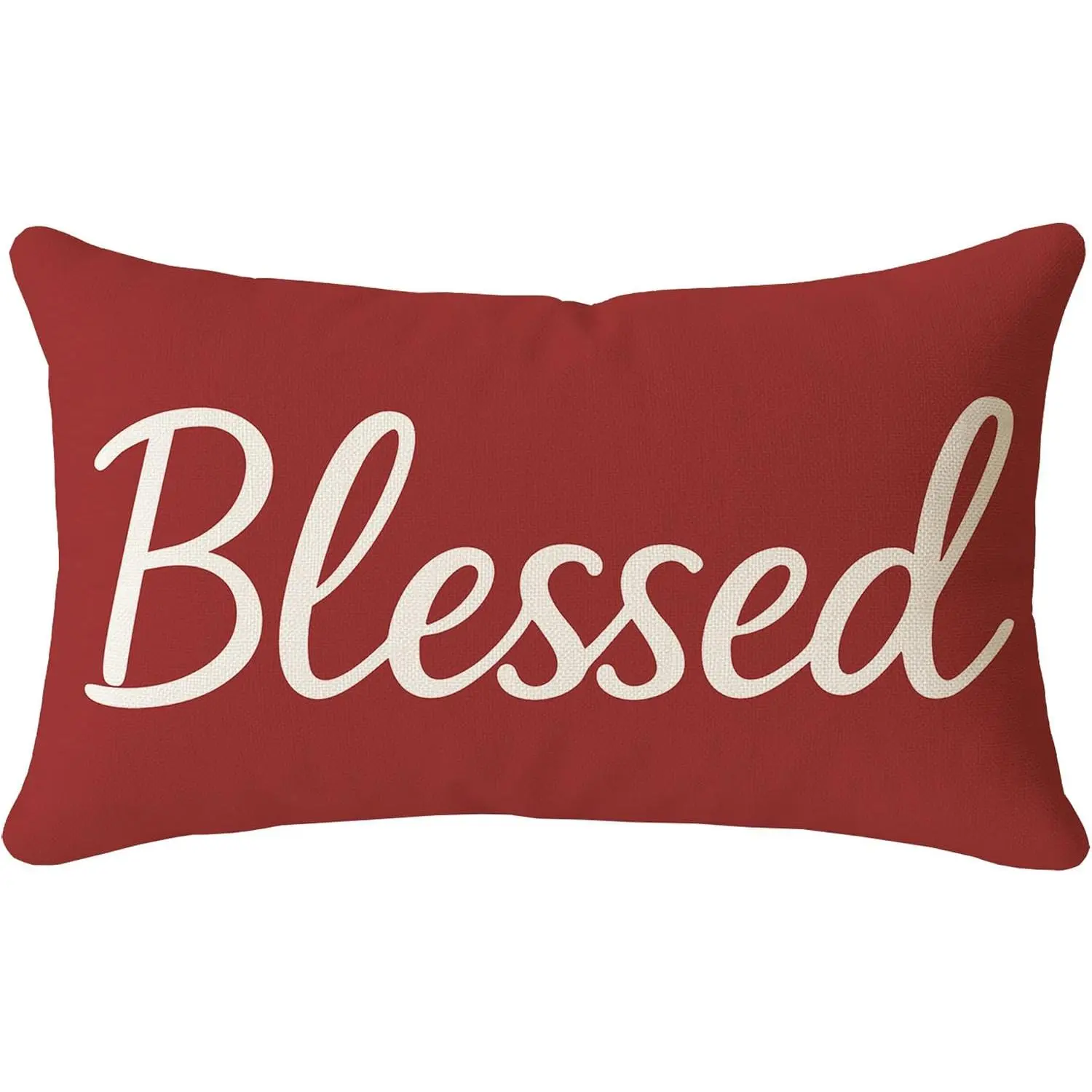 Red Throw Pillow Covers 12x20 Inch – Blessed | Blessed  Decorative Cushion Case for Bed Sofa Couch, Holiday Christmas Decorations for  Bedroom Living Room Decor