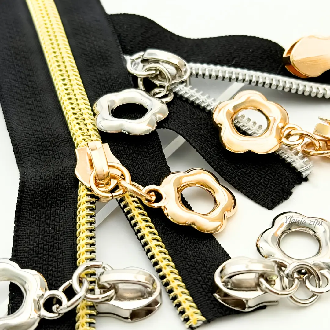 5Pcs Flower Zipper Pulls, Cute Flower Zipper Pulls, #5 Nylon Zipper Pulls, Replacement Zipper Pulls Suitable for Garments, Handicrafts and Sewing Crafts