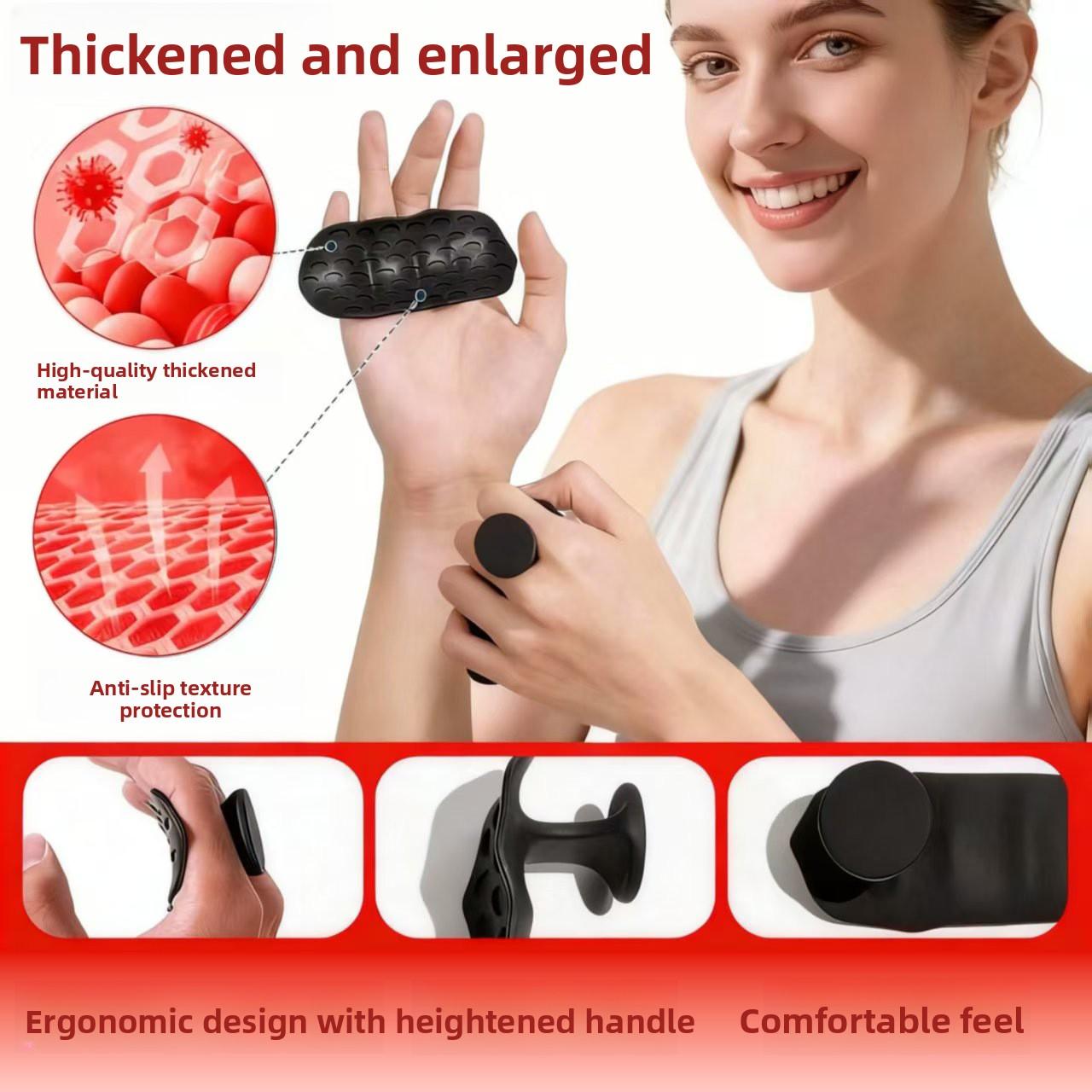 Silicone anti-slip grip pad for weightlifting grip trainer