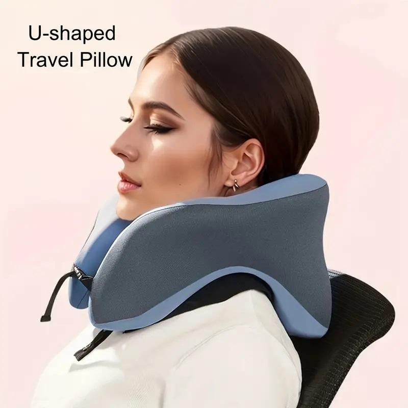 U-shaped neck pillow, comfortable nap, portable washable travel pillow, suitable for home, camping and office use. U-shaped neck pillow, high-quality elastic, pillowcase is machine washable, the ultimate convenience. Travel, office nap or home use