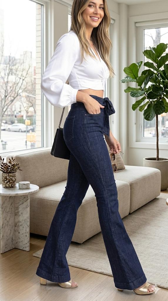 Women's Baggy Jeans Y2K Stacked Jeans Flared Denim Pants High Waisted Capri Pants Women Casual Baggy Jorts Cute Clothes For Women Plus Size Clothes Summer Bottoms Pantalones Jeans Mujer Flash Sale Clothing For Women Trendy Jeans Womenswear Trouser Trouser