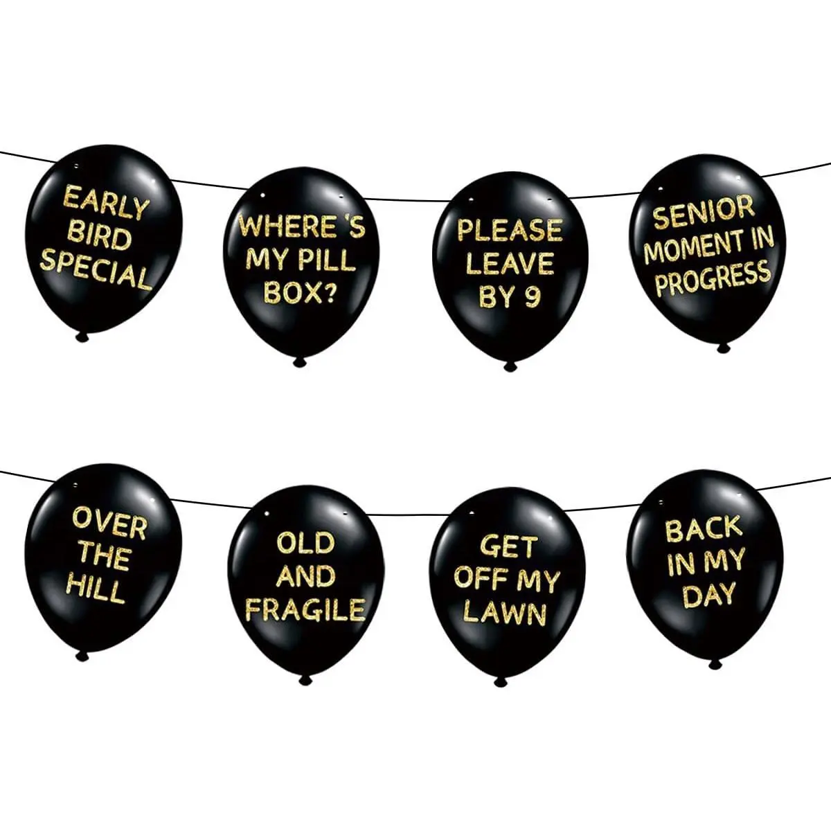 Balloon, 50th Birthday Decorations Banner for Women Men Pre-Strung Hilarious Abusive, Banner Fun Retirement Or Over The Hill Decor for 30th 40th Birthday Party Supplies