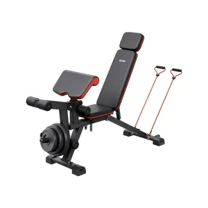 VEVOR Weight Bench, 800lbs Adjustable Weight Bench Press for Full Body Workout, Exercise Sit up Bench for Home Gym Strength Training, Flat Bench with with Leg Extension, Preacher Pad, Fast Adjustment