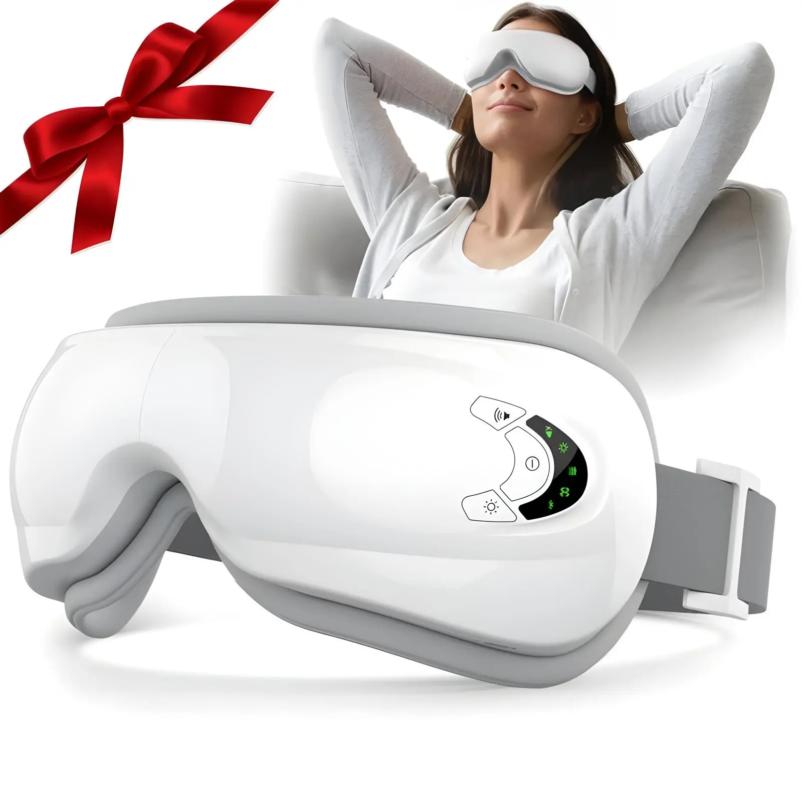 Foldable Smart Bluetooth-compatible Eye Massager, Play Music, Constant Temperature Heat, Air Pressure & Vibration, USB Rechargeable, Daily Eye Care