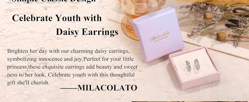 MILACOLATO 925 Sterling Silver Small Hoop Earrings for Women Gold Plated Daisy Huggie Hoop Earrings Pave Rainbow Cubic Zirconia Cute Flower Hoop Earrings Hypoallergenic Earrings MILACOLATO 925 Sterling Silver Small Hoop Earrings for Women Gold Plated Daisy Huggie Hoop Earrings Pave Rainbow Cubic Zirconia Cute Flower Hoop Earrings Hypoallergenic Earrings