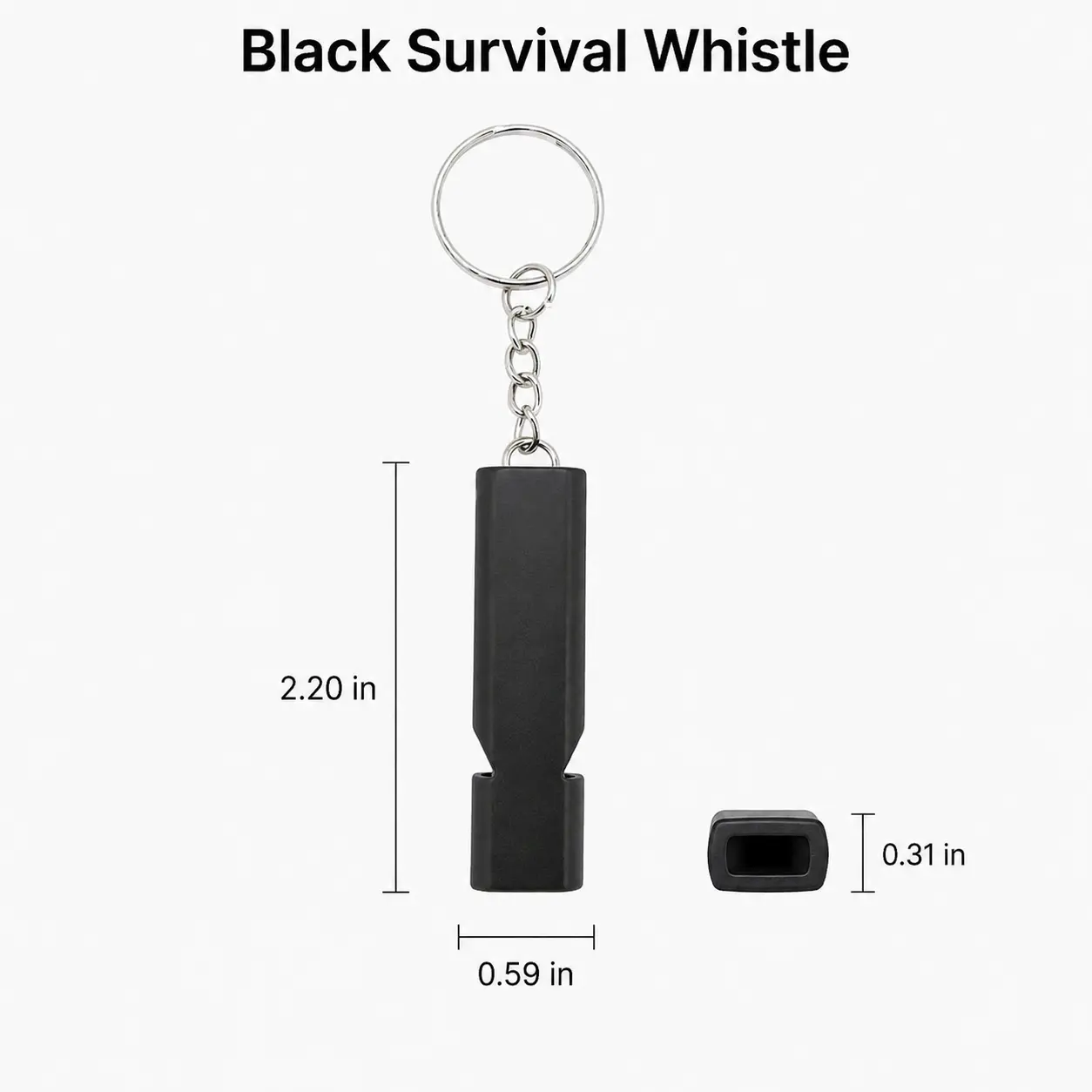 Aluminum Survival Whistle Keychain, Compact Emergency Safety Whistle for Outdoor Camping, Hiking, Travel & Everyday Carry, Lightweight EDC Signal Whistle