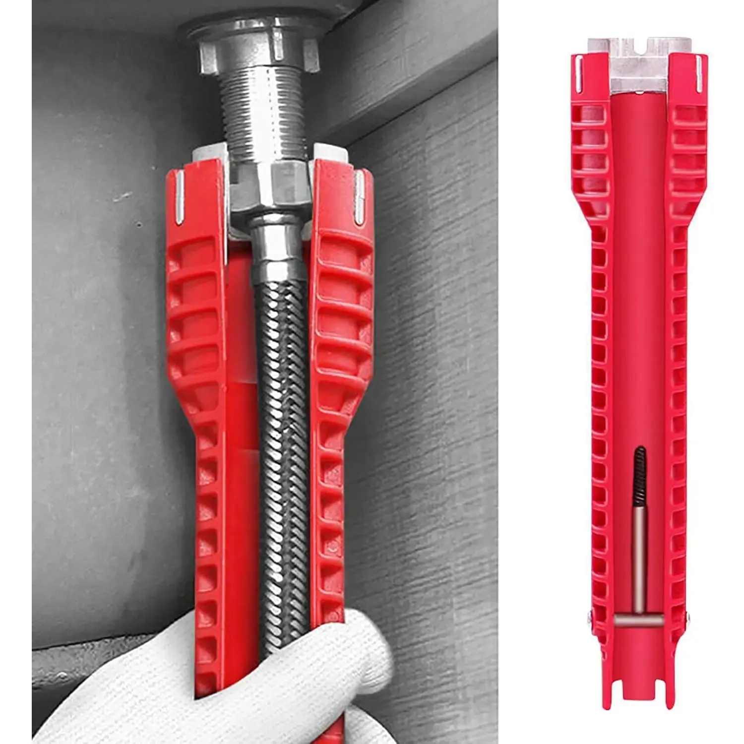 8-in-1 Multifunctional Bathroom Sink Wrench - Heavy-Duty Plumbing Hand Tool for Sink Repair, Faucet Installation, High-Quality Hardware