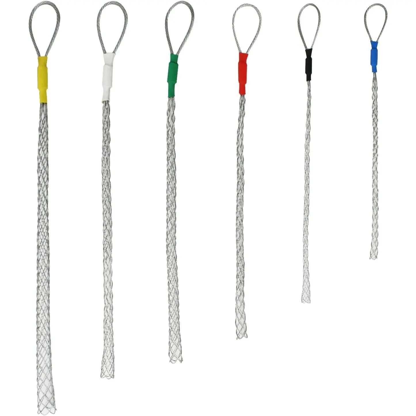 6pcs Cable Pulling Sock Grip Wire Eye Mesh Wire Grip Cable Puller 4-25MM