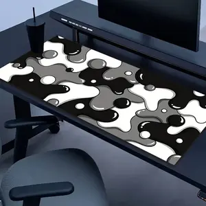 1pc Diatomite Mouse Pad, Fluid Drop Design, Anti-Slip Rubber Base, Washable, Durable, Ideal for Gaming, Office, Desktop Decor