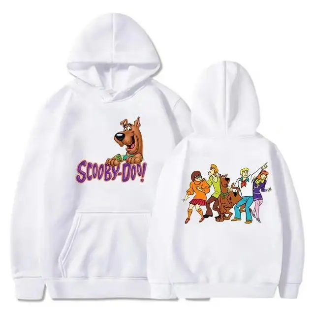 Men's Scooby-Doo Graphic Print Hoodie - Menswear Long-Sleeve Casual Street Pullover Sweatshirt, Unisex Fit V-Neck, Ideal New Year Birthday Gift Clothing, Halloween Wear