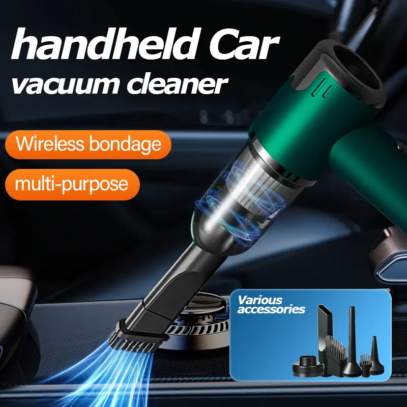 High Suction Compact 3-in-1 Cordless Handheld Vacuum Cleaner for Cars & Home, Rechargeable Dual Battery Interior Detailing Vacuum, Handheld Vacuums