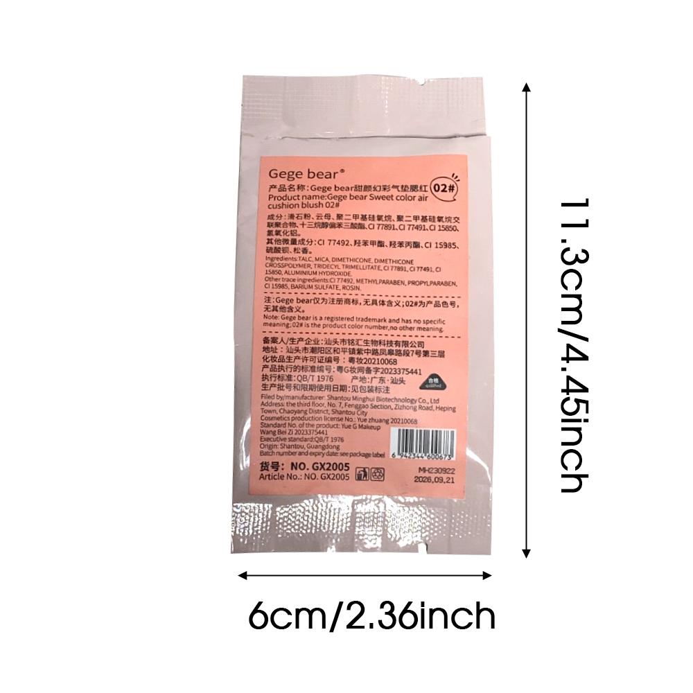 Long Lasting Air Cushion Blush, Single Color Makeup Blusher Palette, Suitable for All Skins, Cosmetic, Lightweight Natural Look