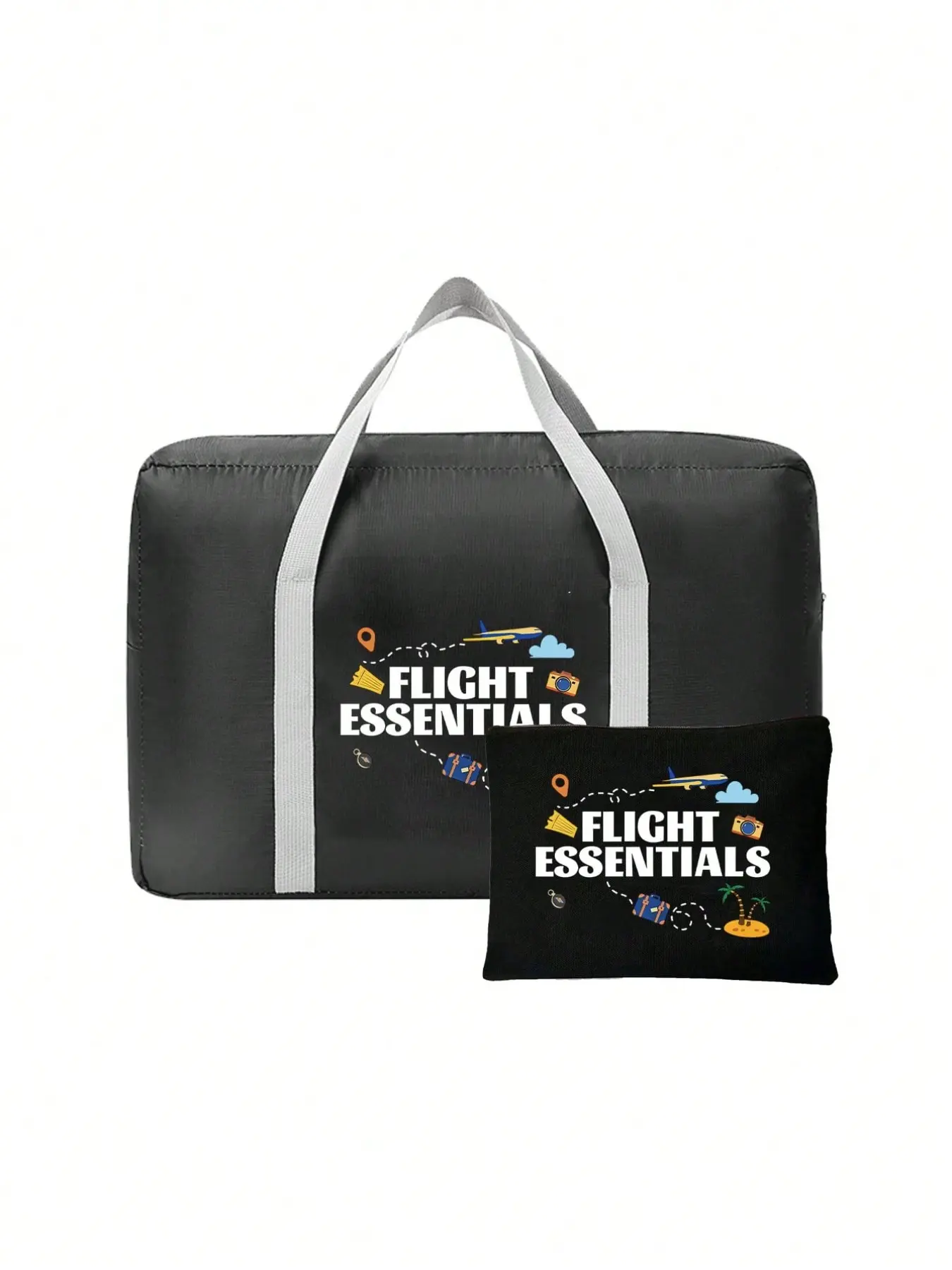 Airport-themed foldable travel organizer set, large capacity for luggage, yoga & workout clothes. Machine washable, ideal for flight attendants, students and business trips. Perfect gift for travelers, Valentine’s Day, souvenirs, bridesmaids and Ramadan.