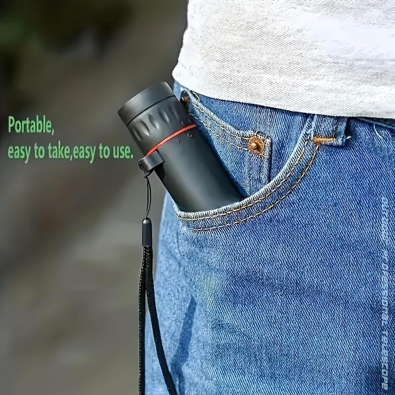 HD Monocular Telescope, Compact Portable for Travel, Hiking, Fishing, Camping, Stargazing, Concerts & Bird Watching