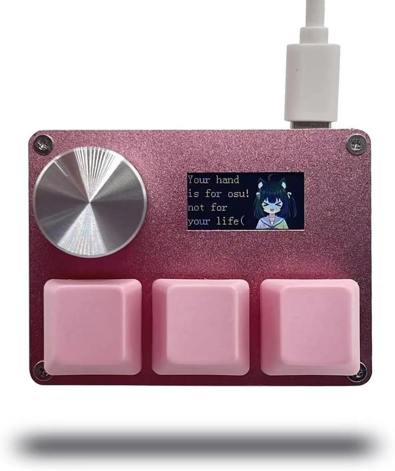 SayoDevice O3C OSU Keyboard Rapid Trigger Hall Switches Magnetic Linear Switches Keyboard with Knob and Screen,Copy Paste,Scut,Macro swap Mini