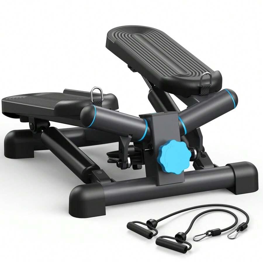 Steppers for Exercise, Space-saving Stair Stepper with Resistance Bands, Mini Home And Office Use 330LBS Loading Capacity, Hydraulic Fitness LCD Monitor foldable sweat band waist trainer belt Adjustable Thigh Butt Exerciser Silicone Wrist Ankle Weights Ab