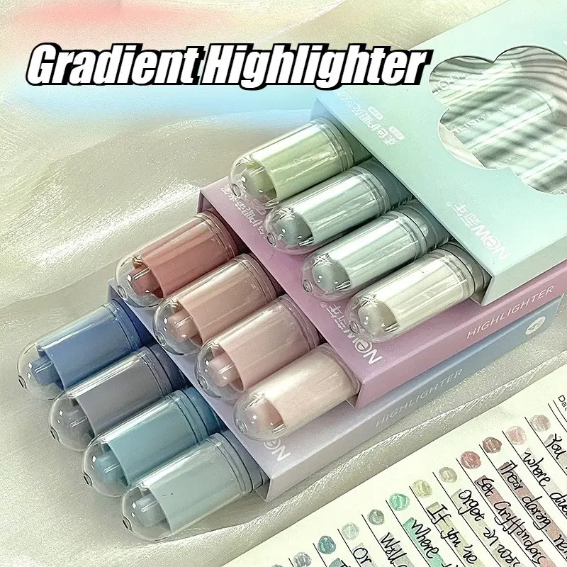 High-Quality Fluorescent Highlighters, Large Capacity Monet Colors, Ideal for Classroom Notes, Eye-Friendly, School Supplies, Back-To-School Gifts
