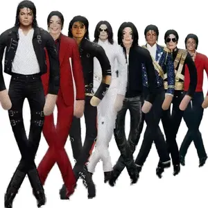New Movie Michael Jackson Cosplay Prop Doll Plush Stuffed Figure Dolls Room Decoration Abstract Joint Mobility Props Gift